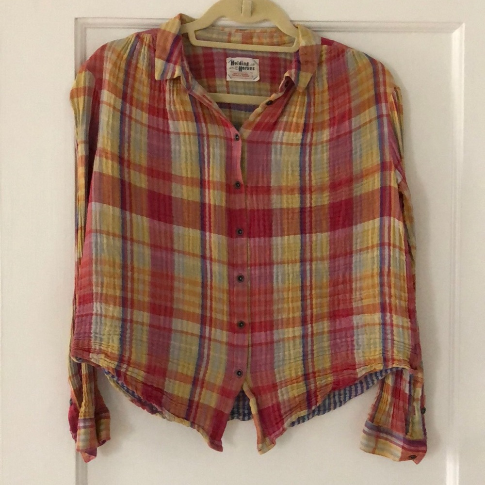 EUC: Colorful plaid tunic
